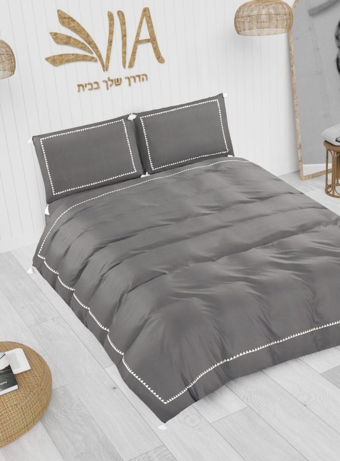 ⁦סט מצעים למיטה זוגית קומפלט 100% סאטן אל קמט דגם TANGO - במבחר צבעים⁩ – תמונה ⁦2⁩