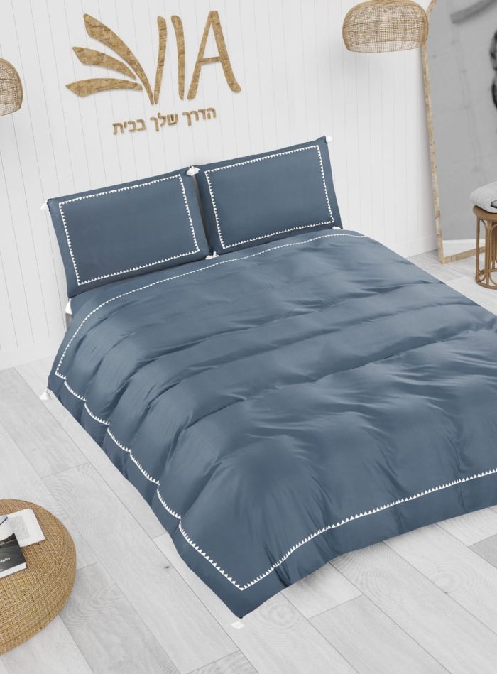 ⁦סט מצעים למיטה זוגית קומפלט 100% סאטן אל קמט דגם TANGO - במבחר צבעים⁩ – תמונה ⁦4⁩
