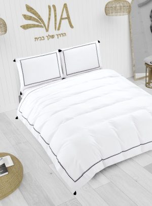 סט מצעים למיטה זוגית קומפלט 100% סאטן אל קמט דגם TANGO - במבחר צבעים