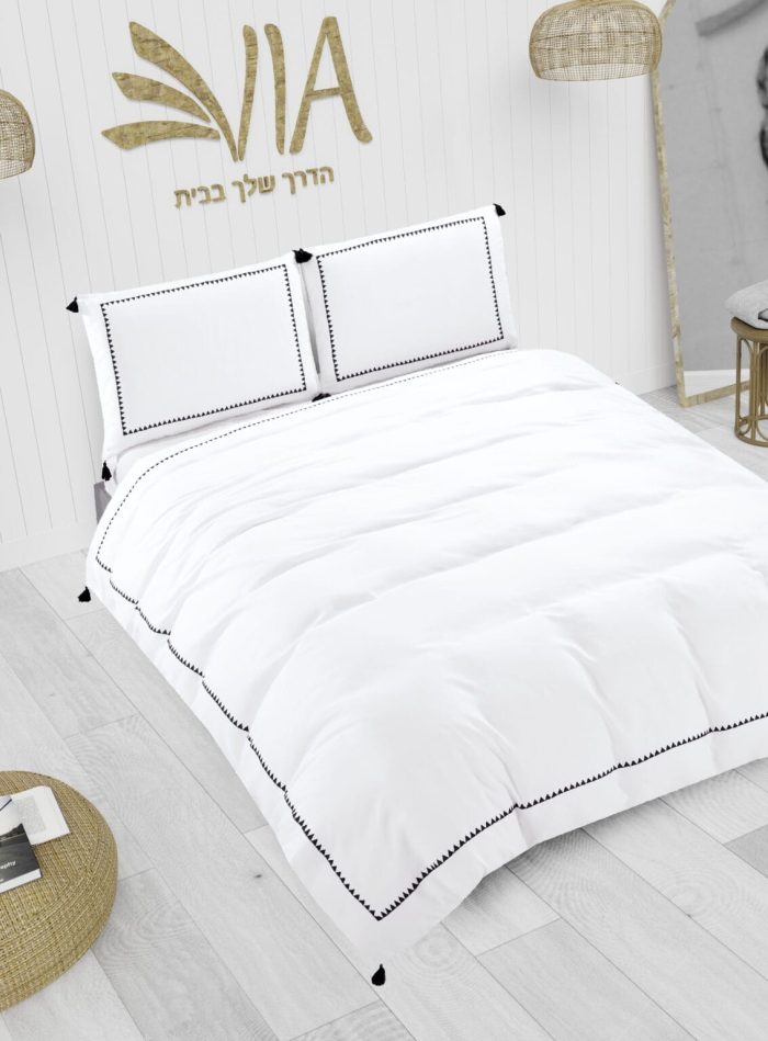 סט מצעים למיטה זוגית קומפלט 100% סאטן אל קמט דגם TANGO - במבחר צבעים