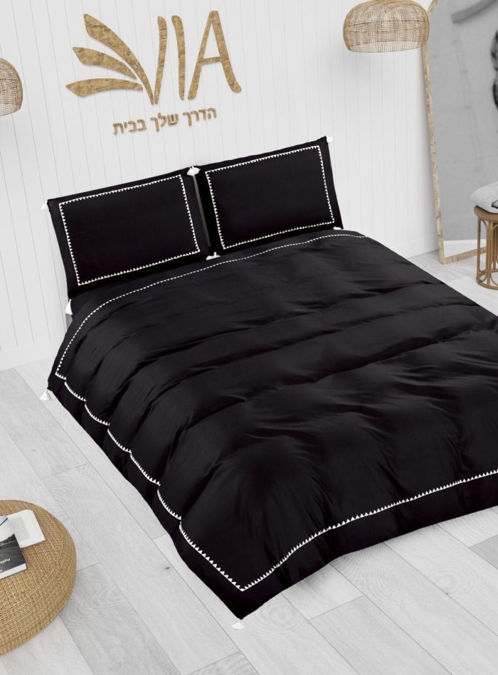 ⁦סט מצעים למיטה זוגית קומפלט 100% סאטן אל קמט דגם TANGO - במבחר צבעים⁩ – תמונה ⁦5⁩