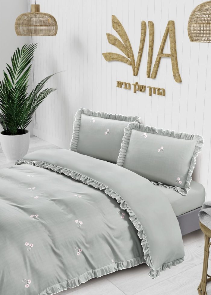 ⁦סט מצעים למיטה זוגית קומפלט 100% סאטן אל קמט דגם BOGOTA - במבחר צבעים⁩ – תמונה ⁦5⁩