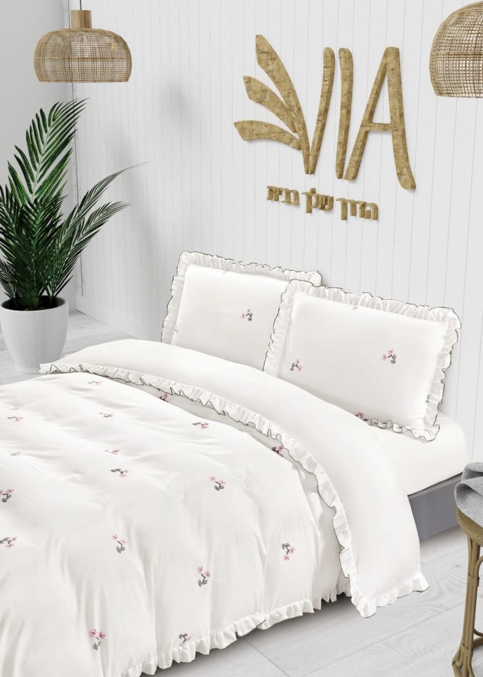 ⁦סט מצעים למיטה זוגית קומפלט 100% סאטן אל קמט דגם BOGOTA - במבחר צבעים⁩ – תמונה ⁦2⁩
