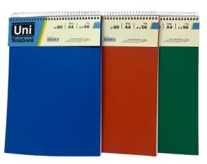 פנקס ספירלה A4 במבחר צבעים