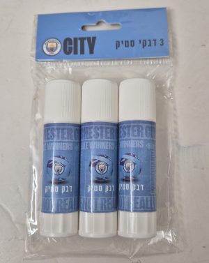סט 3 דבק סטיק מנצ'סטר סיטי
