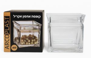 קופסת אחסון אקרילית 400 מ"ל