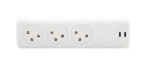 מפצל חשמל 5X  שני חיבורים TYPE-C ו 3 חיבורים לחשמל רגיל