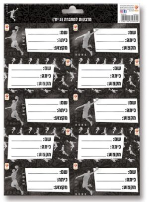 חבילת 30 מדבקות למחברת - כדורסל